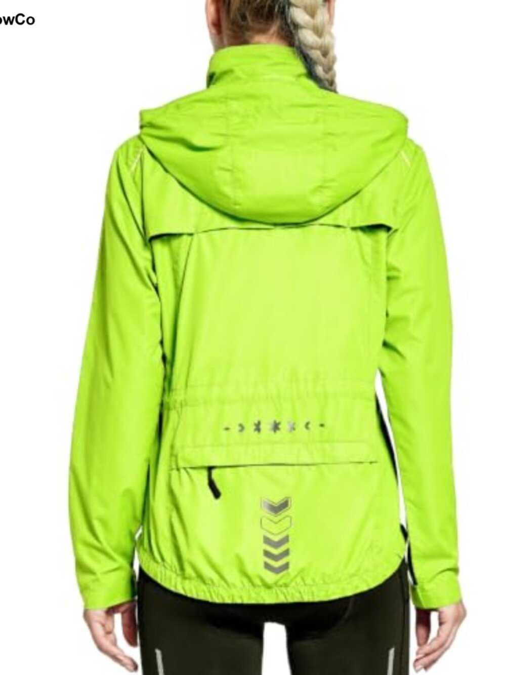 Women's Windbreaker Cycling Running Jacket Reflective Hooded Packable